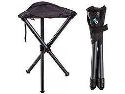 Dreibein-Sitzstuhl für Drückjagd; Pirsch ... Walkstool | nur 700g > Sitzhöhe 60cm > bis 175kg belast