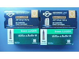 Probieraktion kal. 9 mm Luger 300 Stück Sellier& Bellot Nontox 124gr. und PPU Fangschuß JHP 124gr