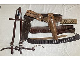 Konvolut Wester Gürtel, Holster bzw Zubehör