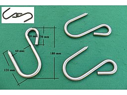 Neue 500 kg belastbare V2A Edelstahl Wildhaken, Lastenhaken, Mauser, Sauer, Blaser, Steyr