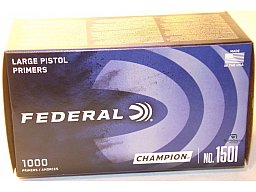 1000St. FEDERAL Boxer-Zündhütchen - LARGE Pistol - #150I -