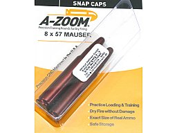 A-ZOOM Pufferpatronen Exerzierpatronen 8x57 IS JS Mauser Jagdkurs Jägerprüfung 2 Pack ROT ALU #12235