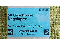 50 RWS KS Geschosse .284/7mm 10,5/162gr.****einfach mal ansehen kostet nichts