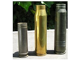 3 STÜCK Messing- und ALU Hülsen Bundeswehr und US Army Ausstellungsstücke