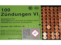 100 Stück RWS Zündungen VI (Böller/Schrot) Diameter .224/5,68mm RWS-Nr.#7002 / #2101688