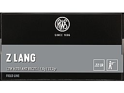 50 Stück Schuss RWS .22 l.r. lfb KK Munition SUBSONIC Z LANG 1,9g Blei-RN 235m/s low noise / recoil