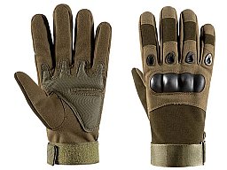 Taktische Handschuhe Vollfinger Oliv – Knöchelschutz · Größe XL