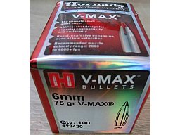 Geschosse Hornady 6mm / .243 75gr V-MAX