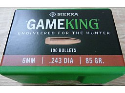 Geschosse Sierra 6mm / .243 85gr Gameking