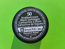 RWS Knallpatronen Cal. 9mm RK, Schwarzpulver
