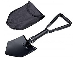 BW Klappspaten Schwarz + Tasche - Neu - Bundeswehr Spaten Imit.
