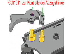 Colt 1911: Prüfstifte für die Abzugsklinke - einfache Kontrolle von Hammer & sear!  --> NEU & Top <-