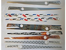 1.7 008086, 10 Stück ANSCHÜTZ, Aufkleberset Aufkleber für Alu Schaft