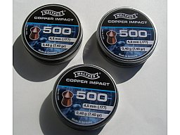 3 Stück - 500er Dosen - WALTHER verkupferte Spitz Diabolos - CAL. 4,5 mm (.177) - Copper Impact