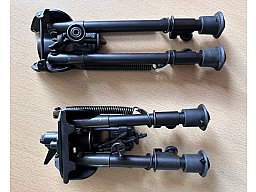 Bipod / Zweibein-Set: 1x Original Harris 1A2 Ultralight L + 1x Klon / Nachbau