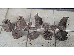 Lot Handgranaten teile, F1, RG42, RPG43, Stielhandgranaten KuK