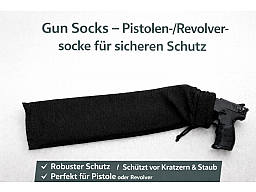 Waffensocke / Waffenstrumpf / Gun Sock / Socke für Pistole und Revolver / Aufbewahrung / schwarz