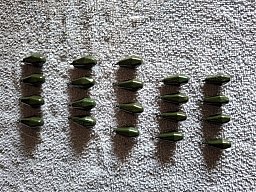 4x Sechskant Wirbelblei 20 bis 60 gramm