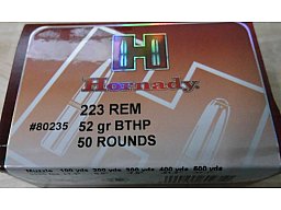 Munition HORNADY 223rem HPBT Match