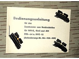 === 3x Kimme+Anleitungsheft zu DDR/NVA Nachtvisier NV-64 zu Kalaschnikow AK47 AKM AK74 ===