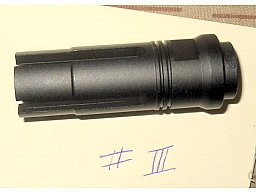 === Alu-Mündungsfeuerdämpfer #3 MFD mit M14x1 Linksgewinde (wie z.B. AKM AK47 Kalaschnikow) ===