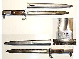 seltenes Bajonett 98kurz mit Sägerücken, 1. Weltkrieg