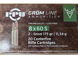 8x60 S/175 grs. PPU Z-Grom Bleifrei 20 stk. A-648