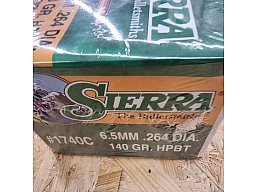 6,5mm-.264/140 grs #1740# Sierra HPBT Geschosse 500 stk