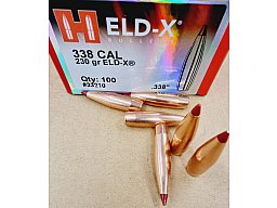 .338/230grs ELD-X Hornady No. 33210 Geschosse 100 Stk.