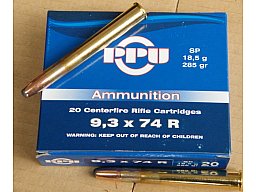 9,3x74R/285grs. Teilmantel/SP PPU A-461 20 stk.