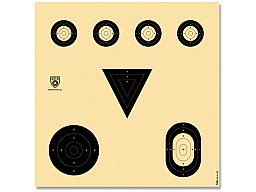 100 x BDS Symbolscheibe Z6 Nr. 6 - 7 Scheibenbilder mattschwarz 550x520 mm | Sportgewehr SLB KK Opt
