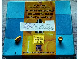 H&N Kaliber .356 - 9mm 125 Grain SWC 139 Stück