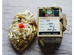 LOS Messing - Solid Brass - .224 - 52 Grain 95 Stück