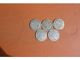 Silbermünzen alte 1 Reichsmarkstücke