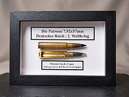PATRONE 7,92x57 SmK Lspur rot wk2 k98 mg42 Wehrmacht Schaukasten MUNITIONSDISPLAY geschenk TRACER