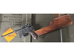 Mauser C96 Deko-Pistole mit Anschlagschaft