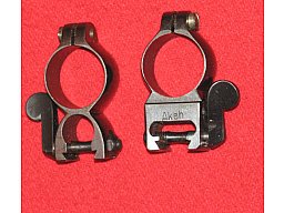 Zwei Stahl Montageteile von AKAH ZF / Zielfernrohr mit 22mm Rohrdurchmesser