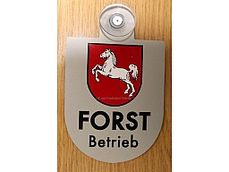 Autoschild für Windschutzscheibe FORST Betrieb ALU Wappenschild Forstbetriebschild NEU