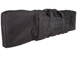 Gewehrtasche f. 2 Langwaffen bis 140cm Schwarz m. Trennwand + Rucksackgurte – Doppel Futteral