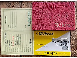 Rarität: Original Box & Pariser Beschuss-Zertifikat für Unique Mikros Pistole 6,35mm (Kettner Köln)