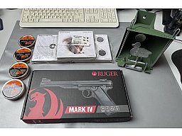 Umarex Ruger Luftpistole Mark IV Kal. 4,5 mm Diabolo .177 stainless Steel inkl. Zubehör! top Zustand