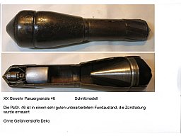Seltene XX Gewhr Panzergranate 46 ,,, Schnittmodell,,, Deko
