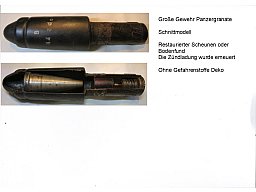 Große Gewehr Panzergranate,,, Schnittmodell,,, Deko