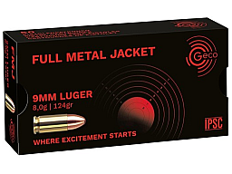 9mm Luger Vollmantel 8,0g/124grs. Geco