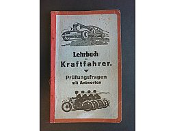 Altes Heft Lehrbuch für Kraftfahrer Prüfungsfragen 1930