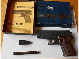 Schreckschuss Pistole Röhm RG 300 Cal. 6mm Platz Flobert Becher OVP Anleitung