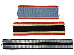 3 alte Ordensbänder
