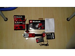 Einhell Akku Winkelschleifer mit Ladegerät und Akku