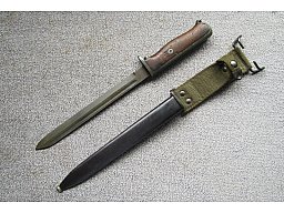 Norwegisches Krag Jörgensen Bajonett Seitengewehr M.1894 Wehrmacht Kongsberg mit Hohlkehle selten ph
