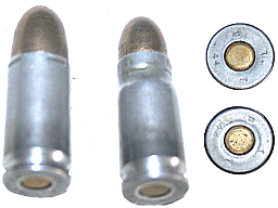 schweizer Pistolenpatronen mit Aluminiumhülse 1944